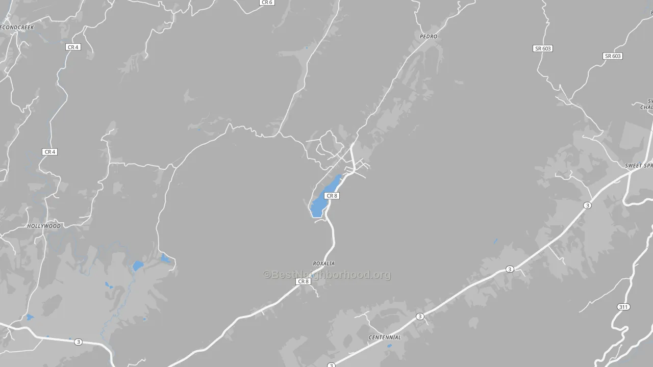 Transit Grade map of Gap Mills, WV