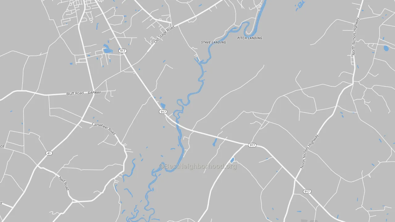 Transit Grade map of Gapway, SC