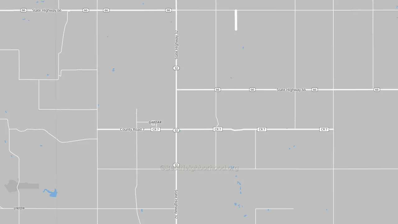 Transit Grade map of Gardar, ND