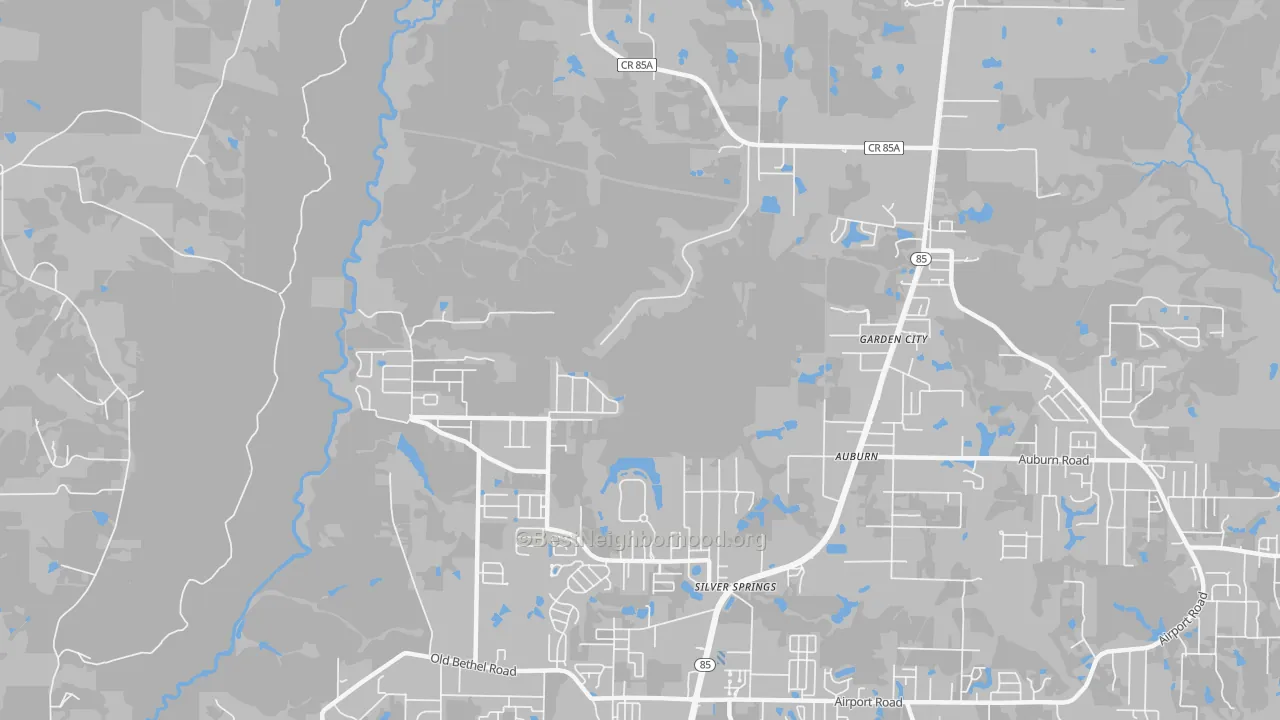 Transit Grade map of Garden City, FL