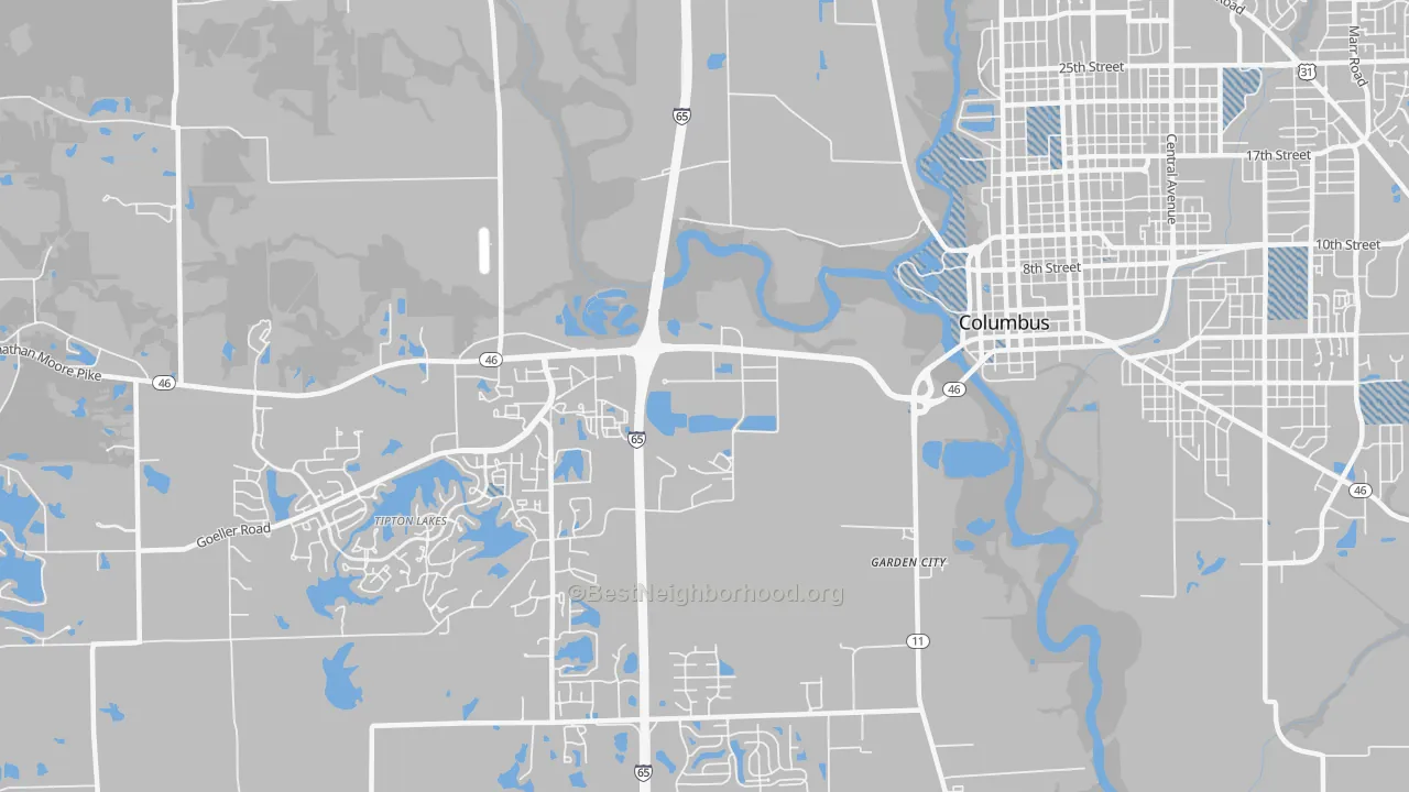 Transit Grade map of Garden City, IN