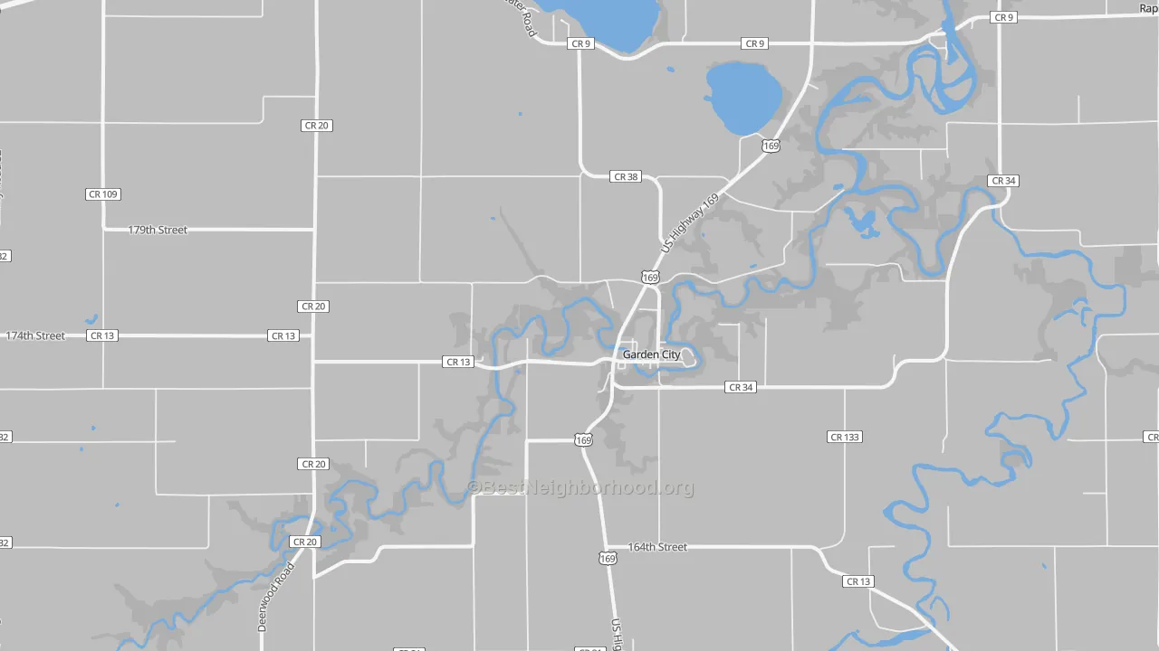 Transit Grade map of Garden City, MN
