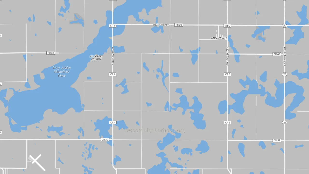 Transit Grade map of Garden City, SD