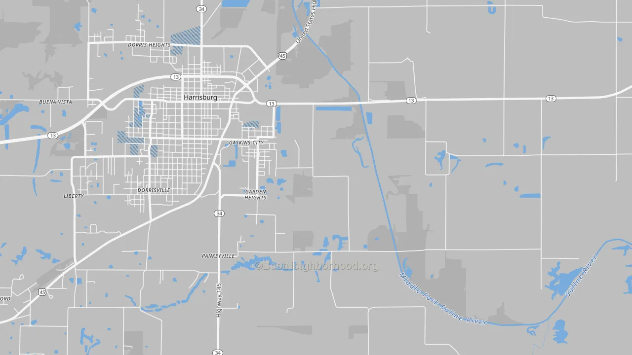 Transit Grade map of Garden Heights, IL