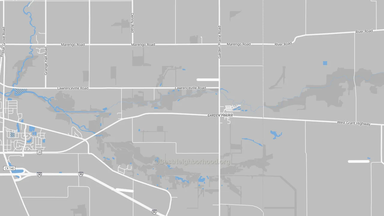 Transit Grade map of Garden Prairie, IL