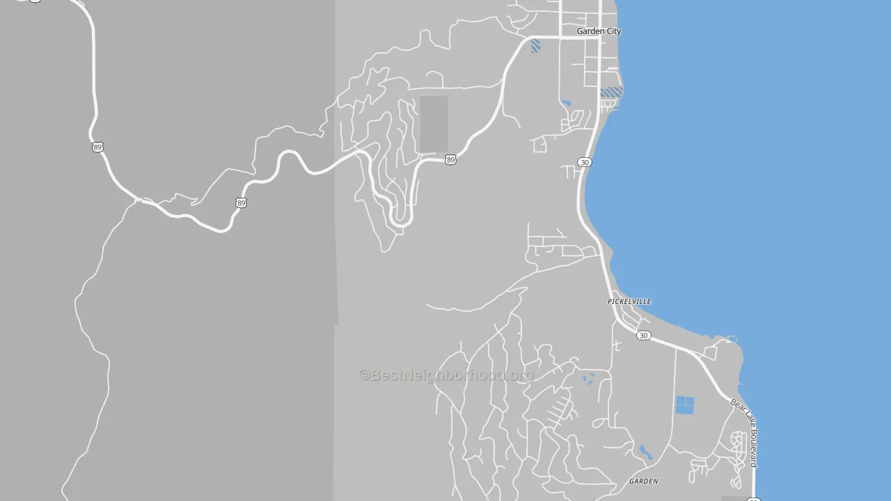 Transit Grade map of Garden, UT