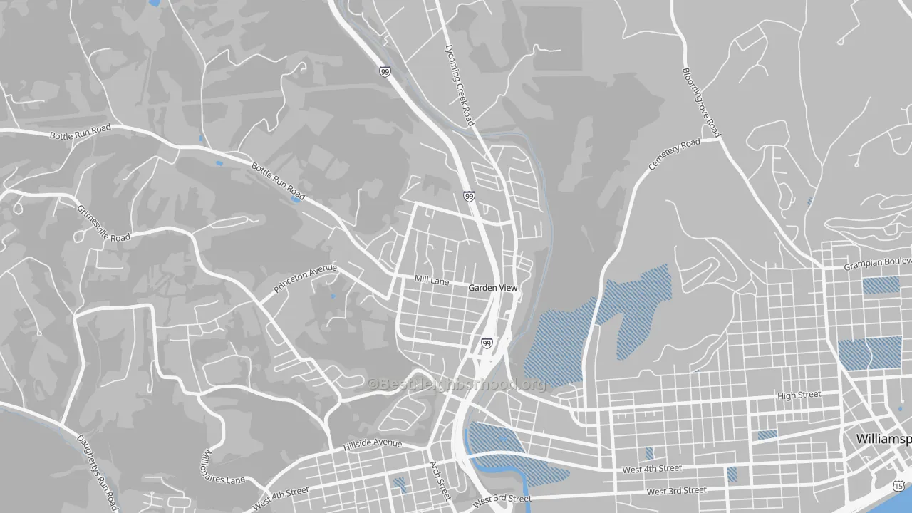 Transit Grade map of Garden View, PA