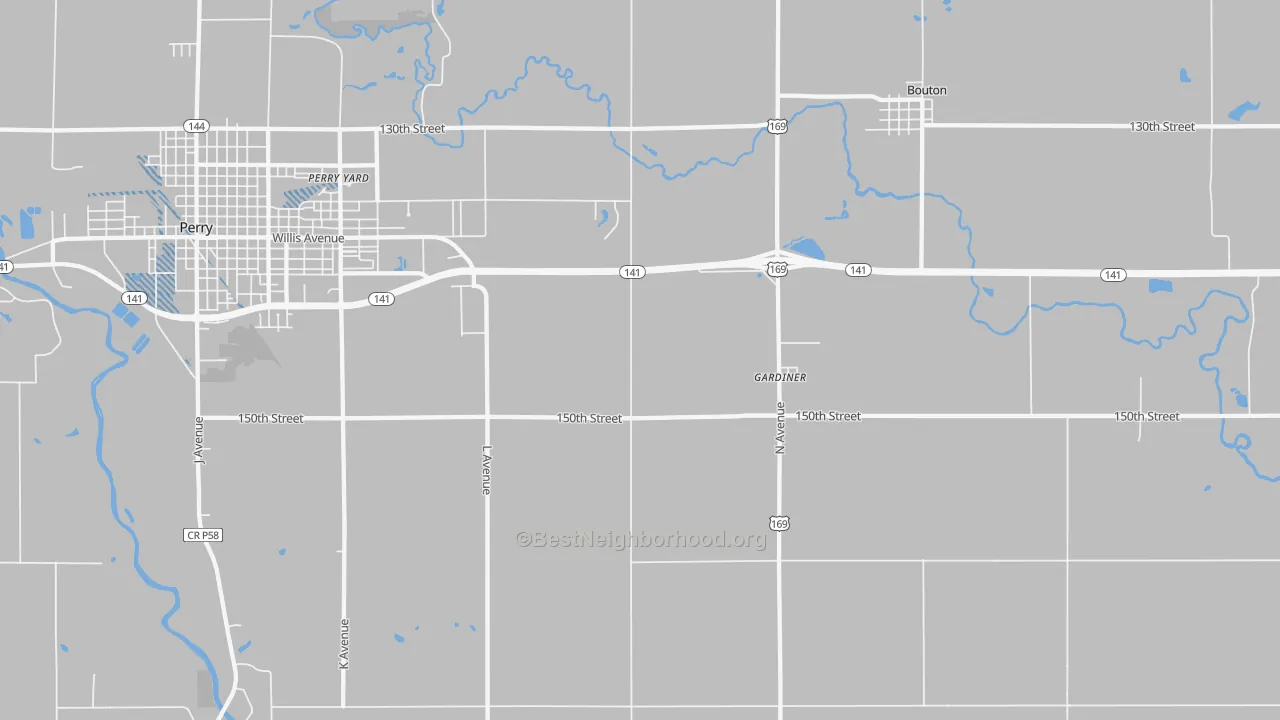 Transit Grade map of Gardiner, IA