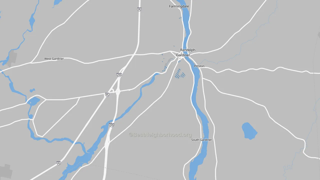 Transit Grade map of Gardiner, ME