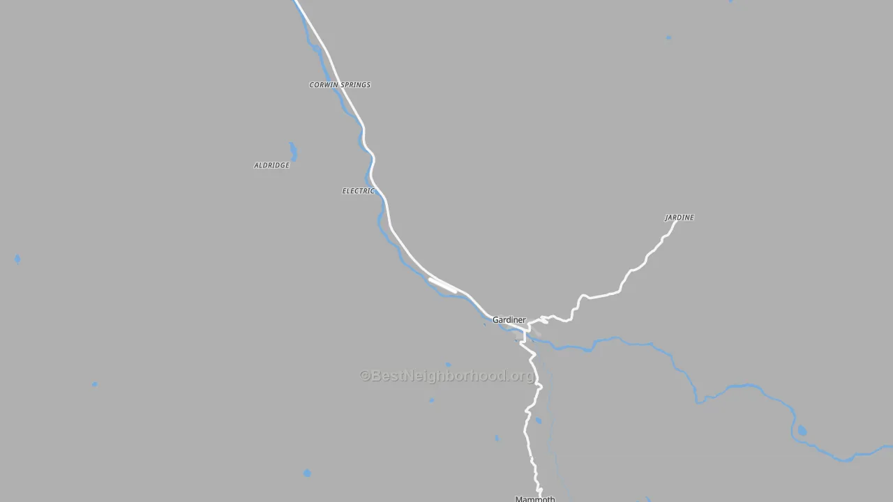 Transit Grade map of Gardiner, MT