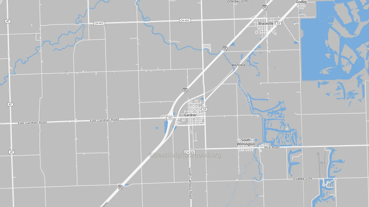 Transit Grade map of Gardner, IL