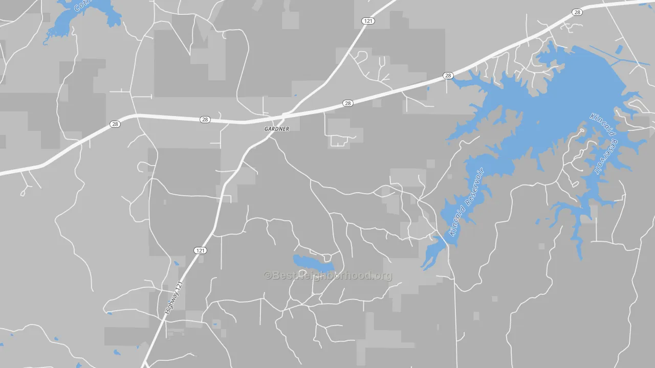 Transit Grade map of Gardner, LA