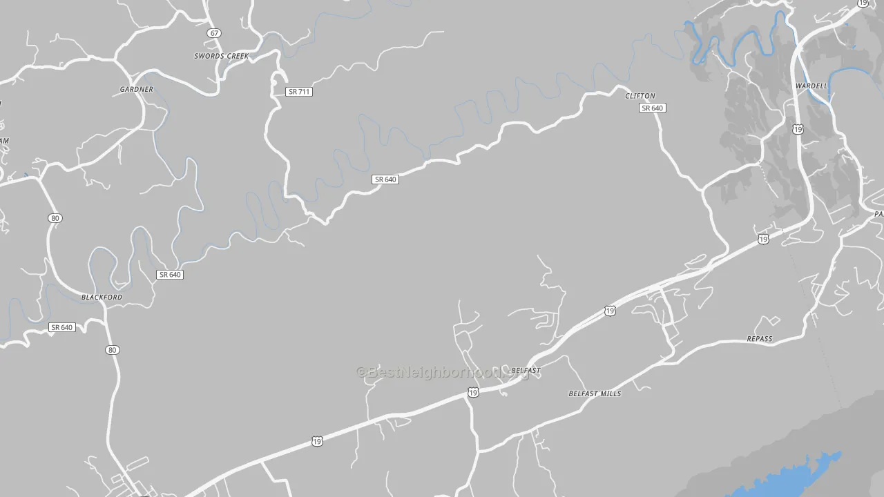Transit Grade map of Gardner, VA