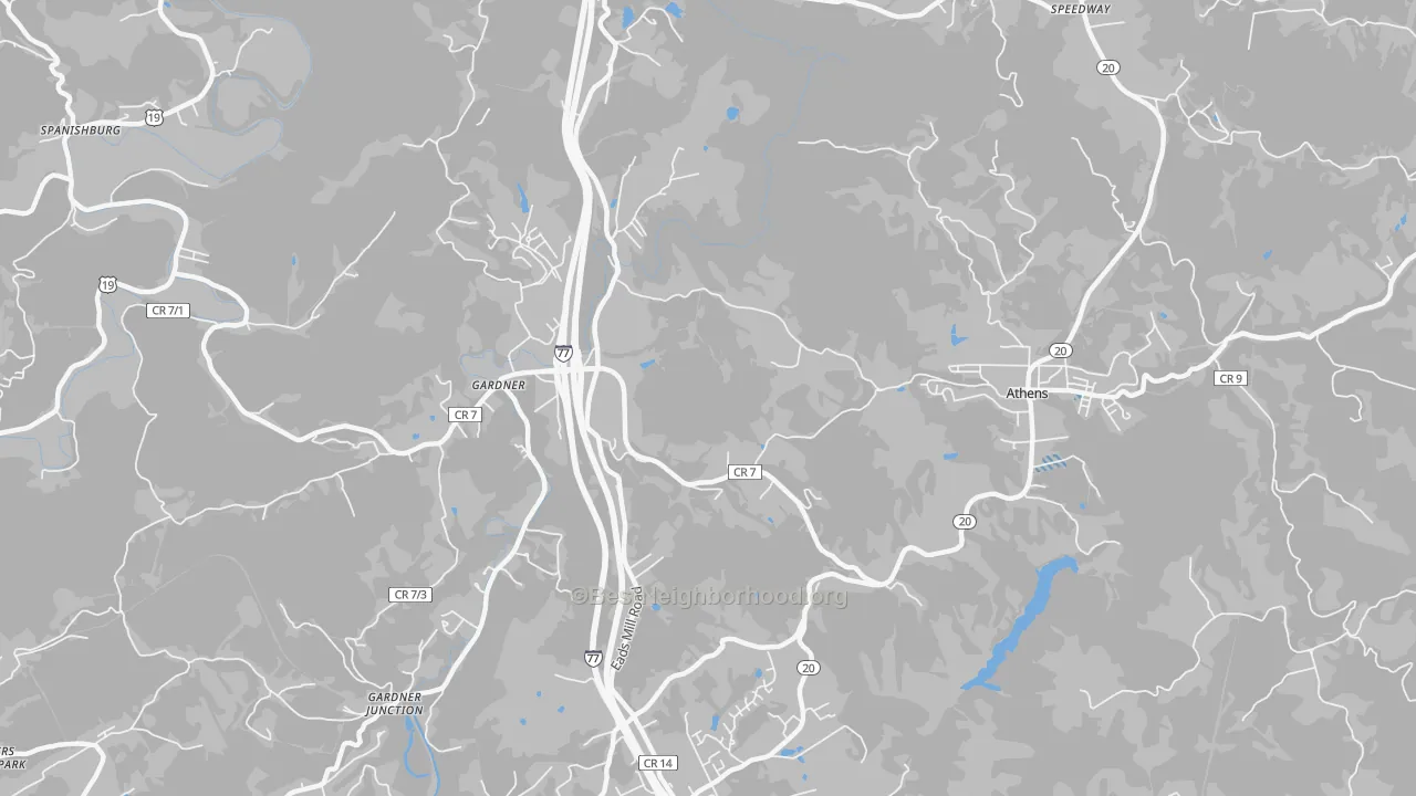 Transit Grade map of Gardner, WV