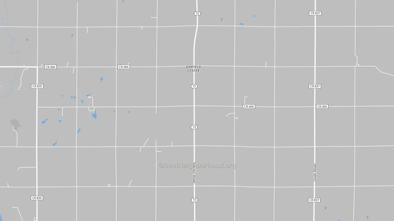 Transit Grade map of Garfield Center, KS