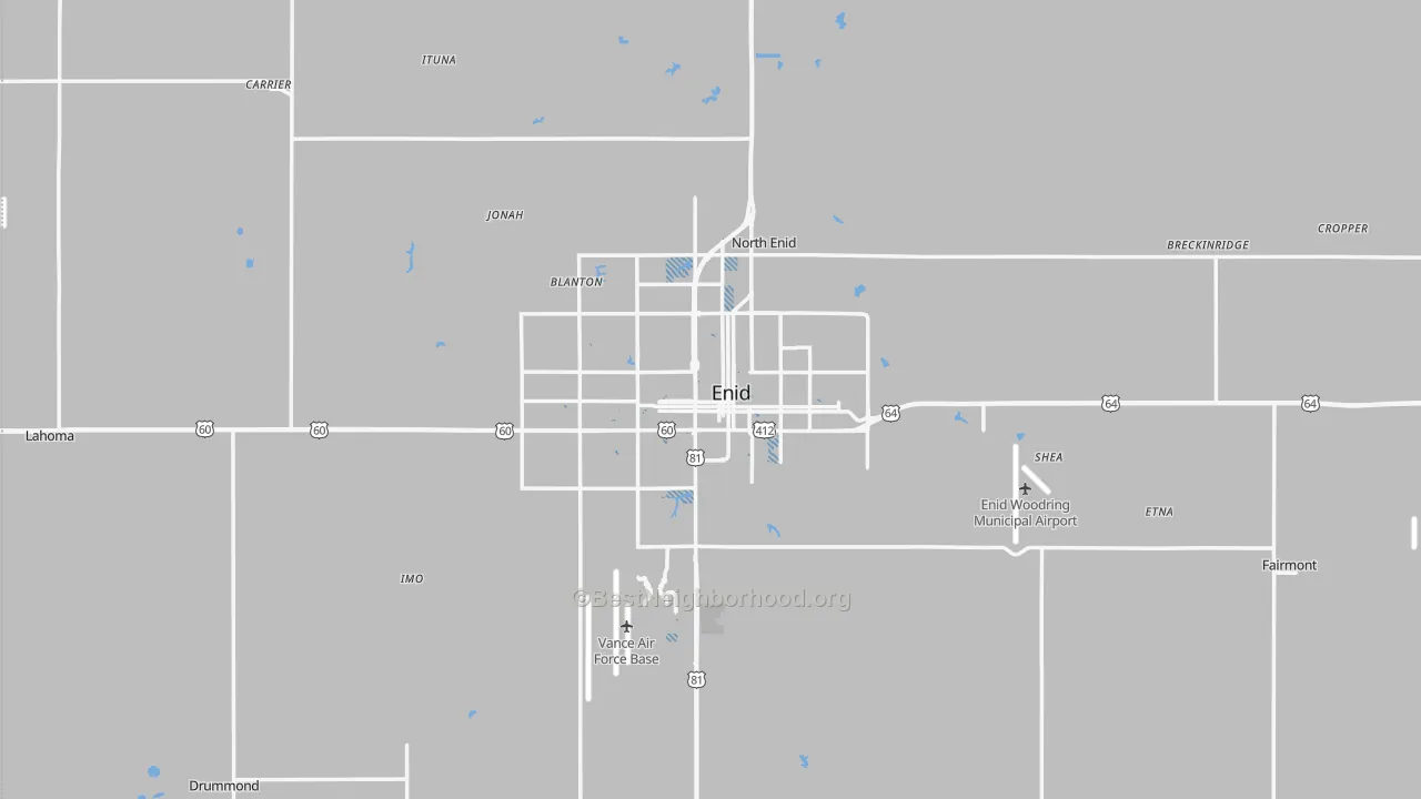 Transit Grade map of Garfield County, OK