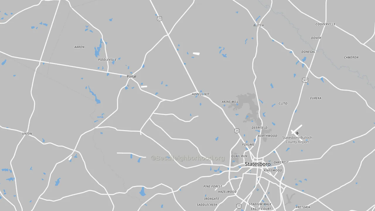 Transit Grade map of Garfield, GA