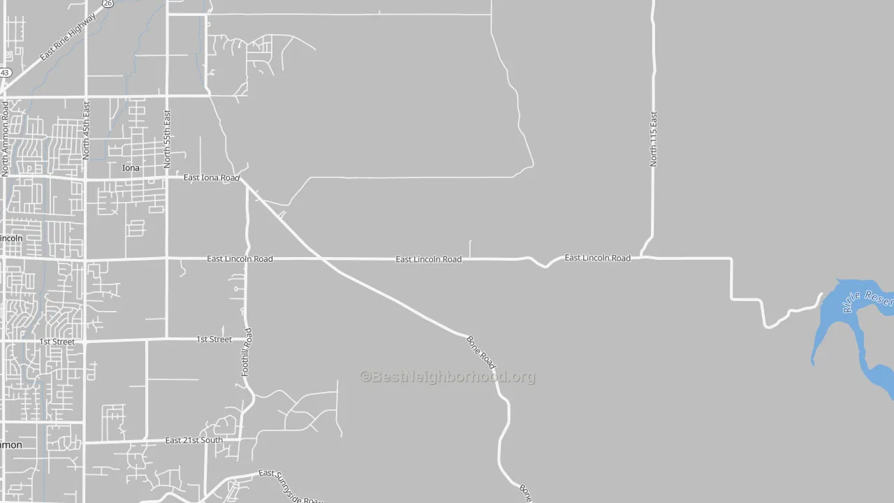 Transit Grade map of Garfield, ID