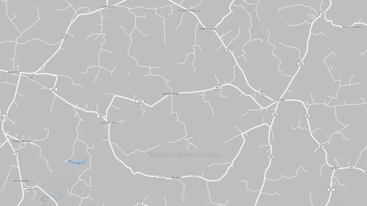 Transit Grade map of Garfield, KY