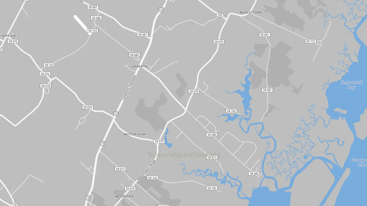 Transit Grade map of Gargatha, VA