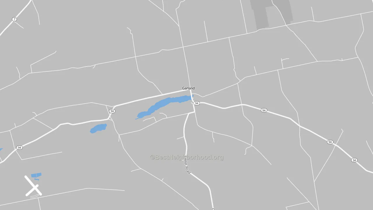 Transit Grade map of Garland, ME