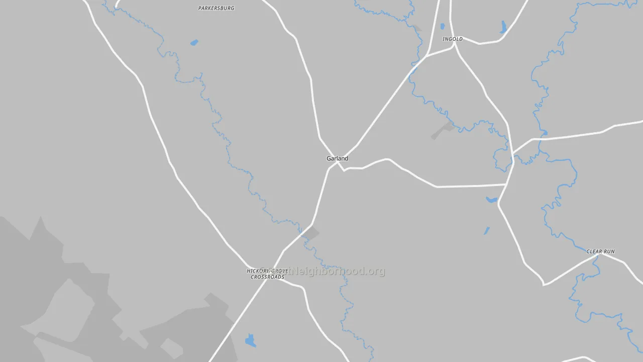 Transit Grade map of Garland, NC