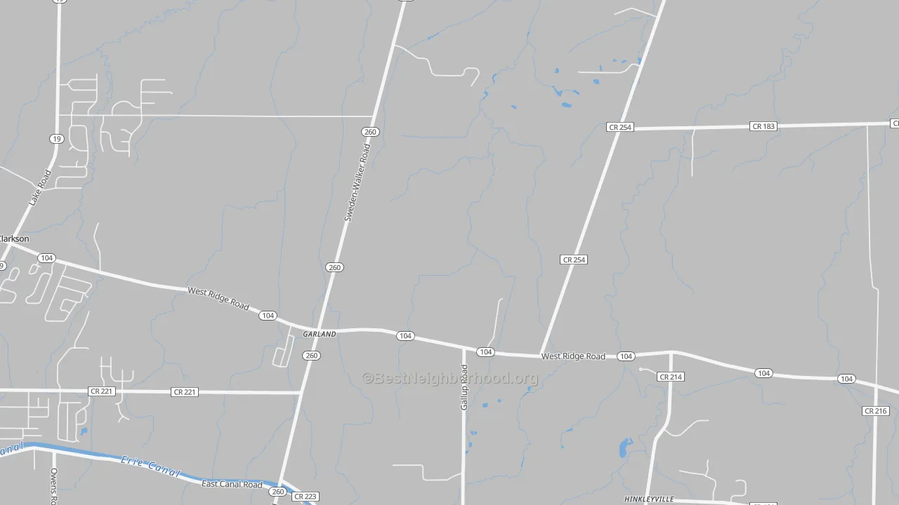 Transit Grade map of Garland, NY