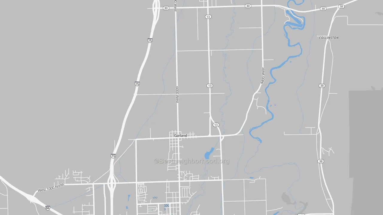 Transit Grade map of Garland, UT