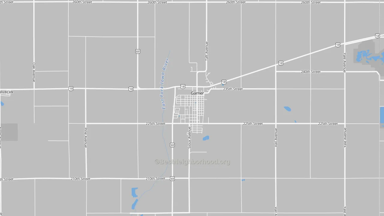 Transit Grade map of Garner, IA
