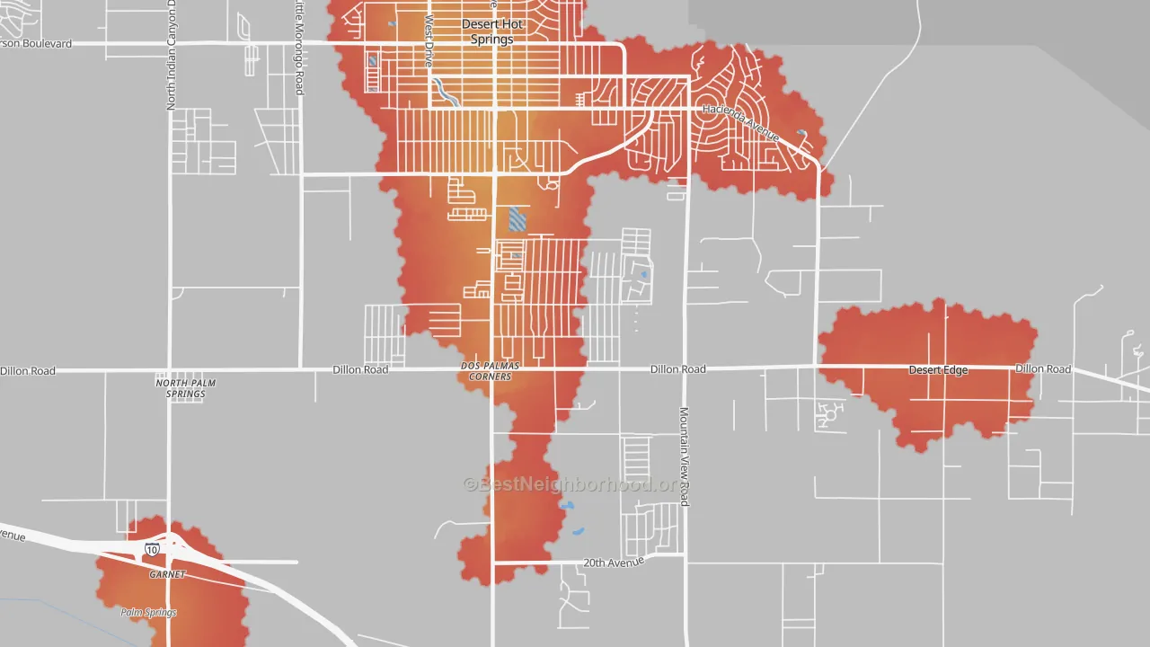 Transit Grade map of Garnet, CA