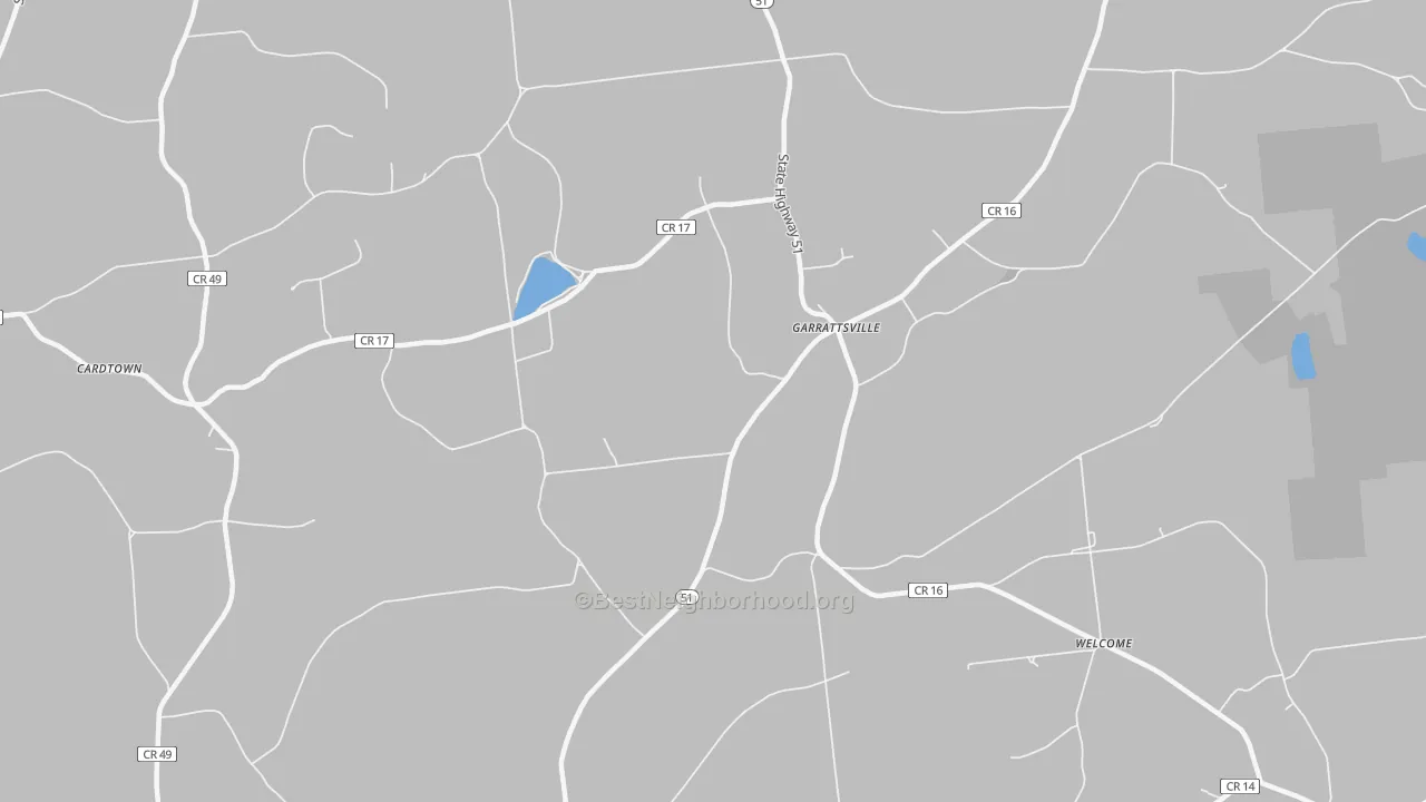 Transit Grade map of Garrattsville, NY