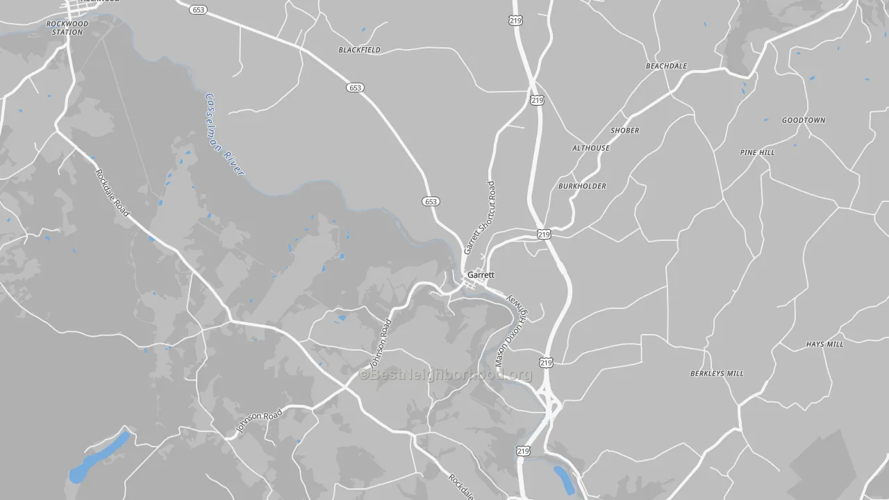 Transit Grade map of Garrett, PA