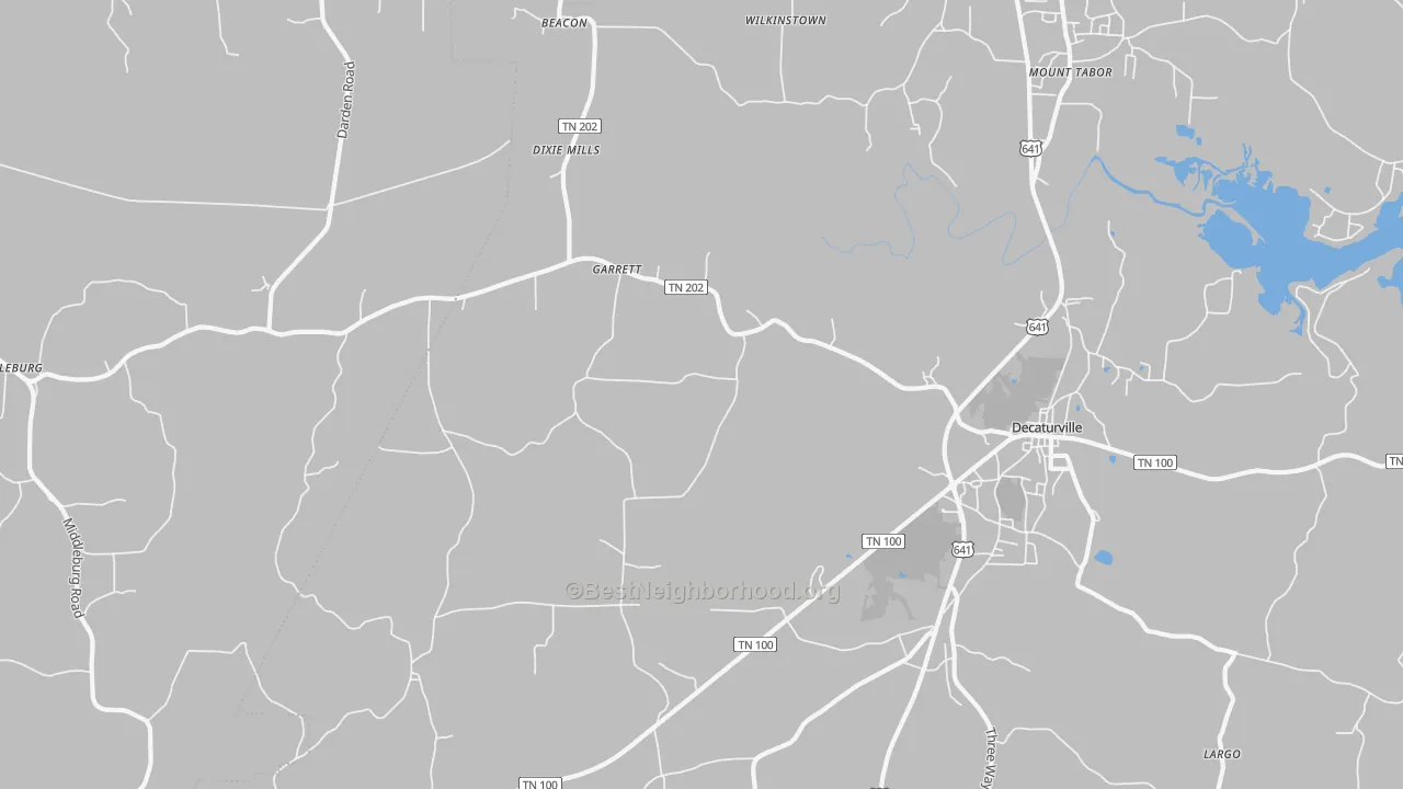 Transit Grade map of Garrett, TN