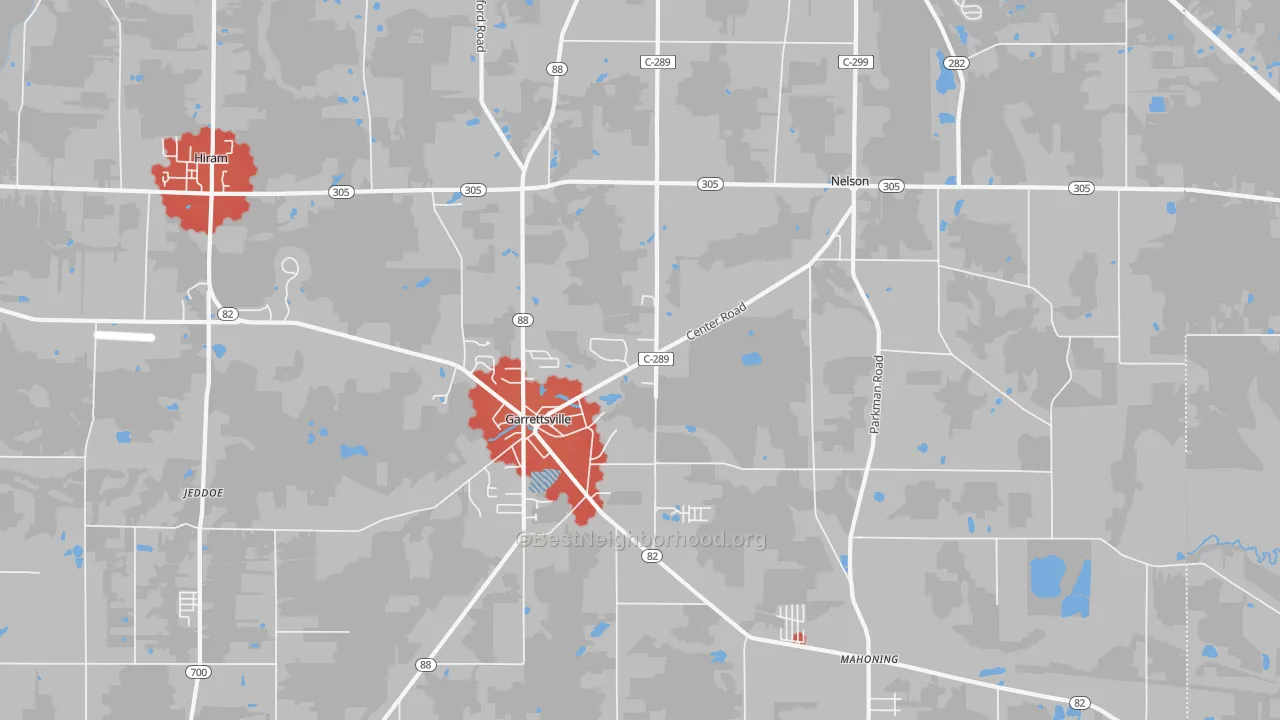 Transit Grade map of Garrettsville, OH