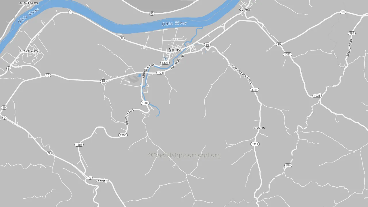 Transit Grade map of Garrison, KY