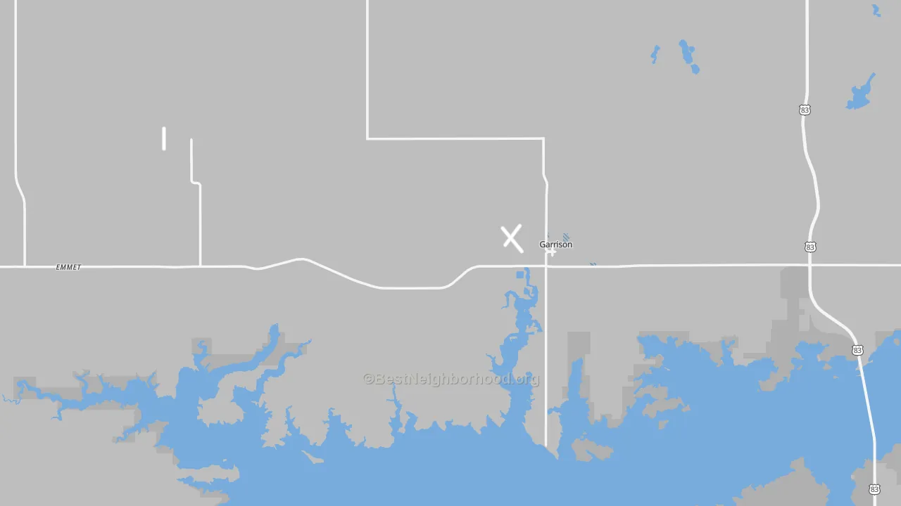 Transit Grade map of Garrison, ND