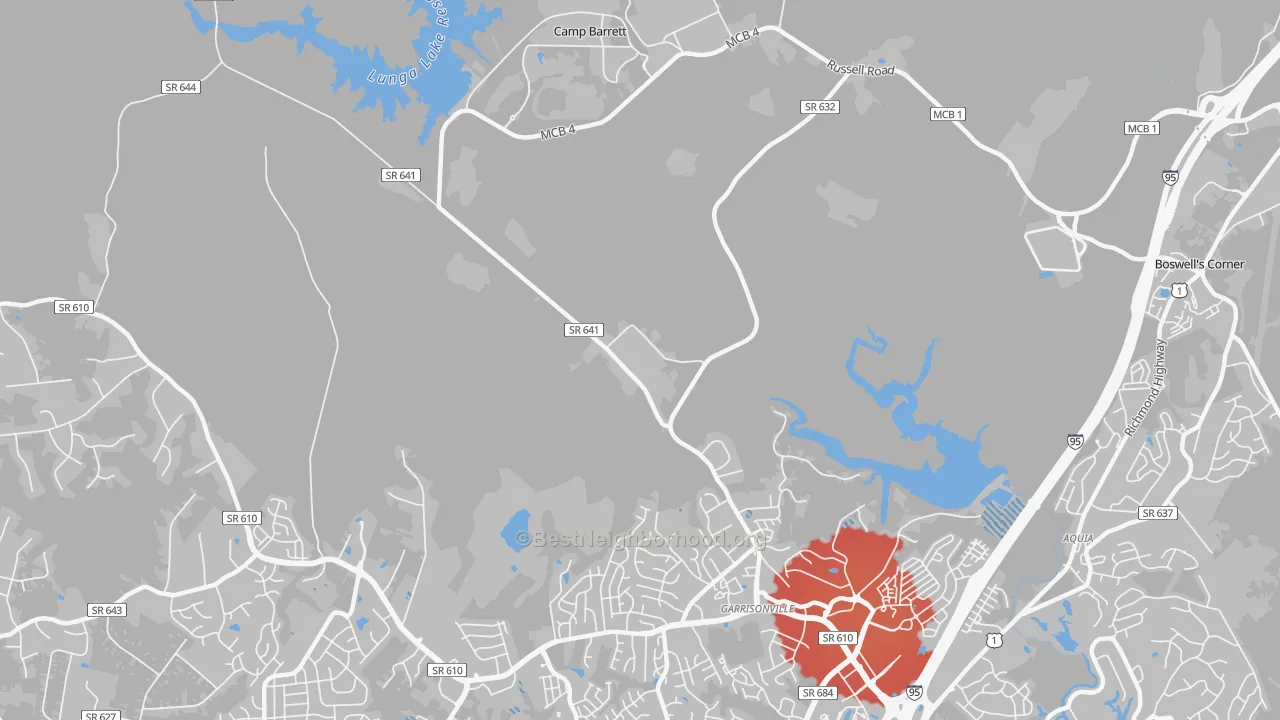 Transit Grade map of Garrisonville, VA
