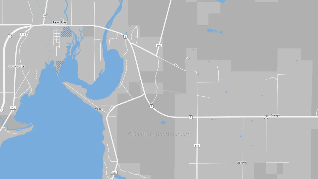 Transit Grade map of Garth, MI