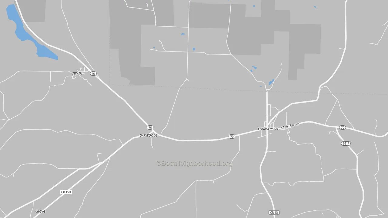 Transit Grade map of Garwoods, NY