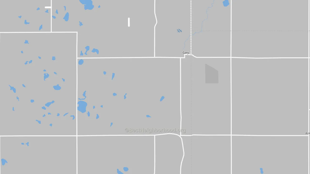 Transit Grade map of Gary, SD