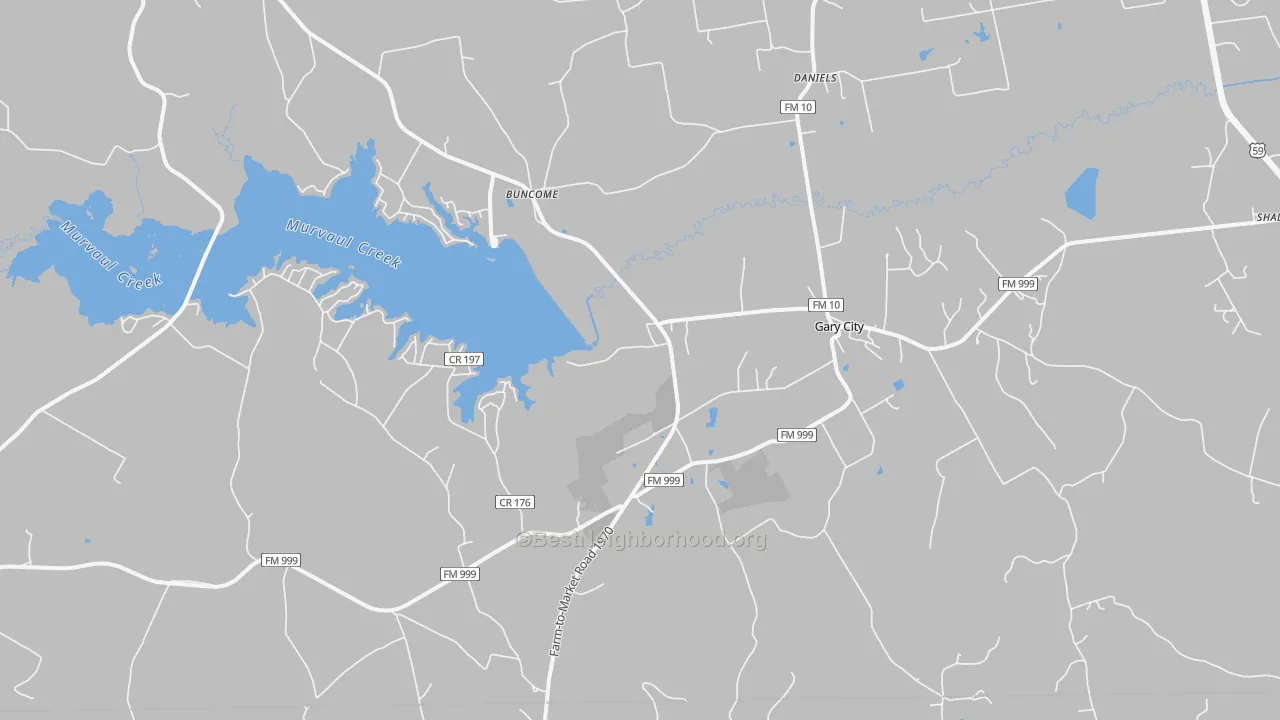 Transit Grade map of Gary, TX