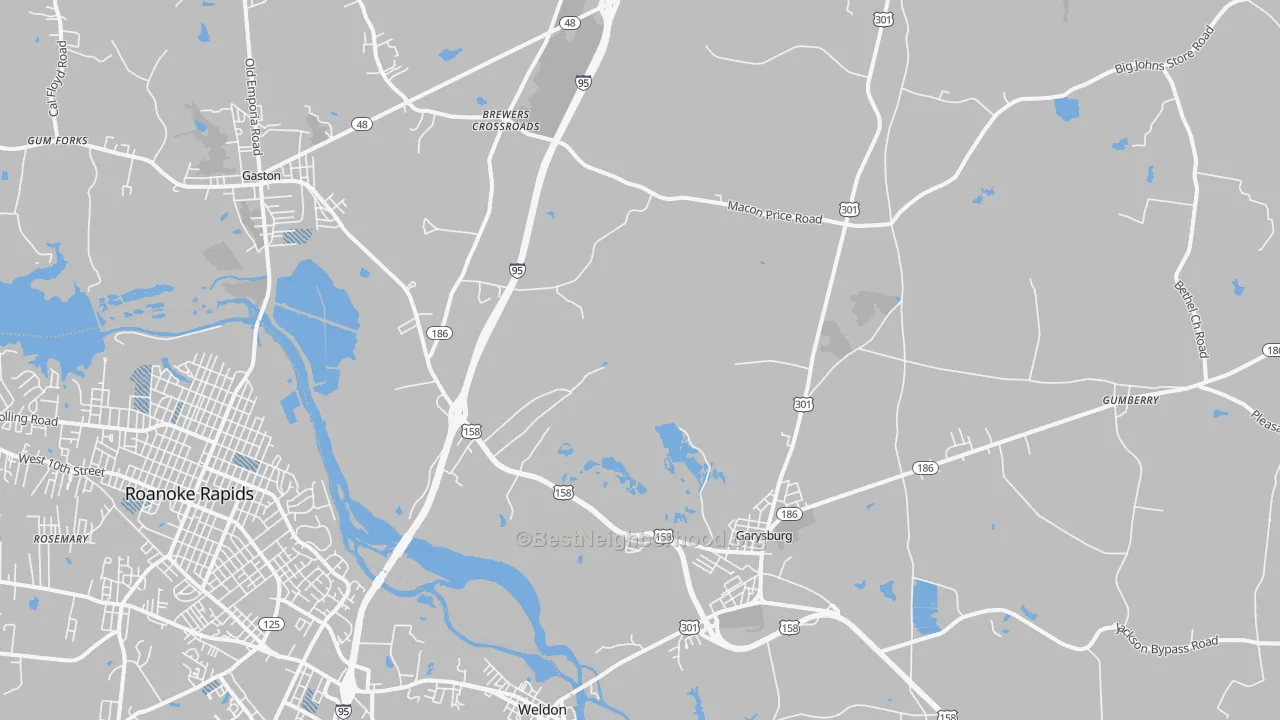 Transit Grade map of Garysburg, NC