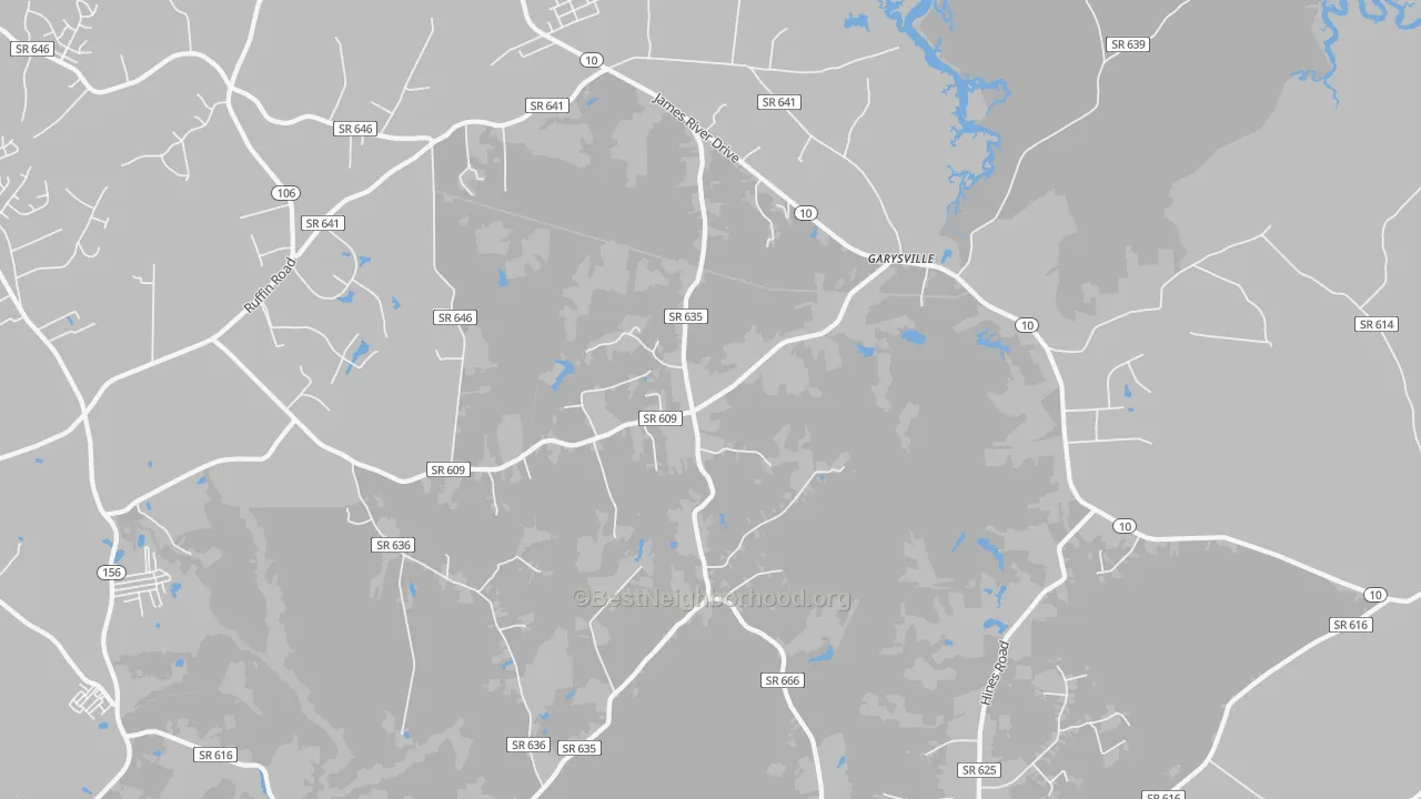 Transit Grade map of Garysville, VA