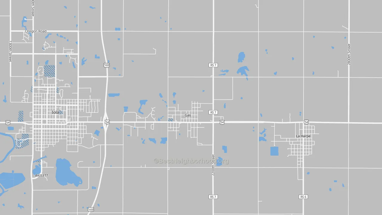 Transit Grade map of Gas, KS