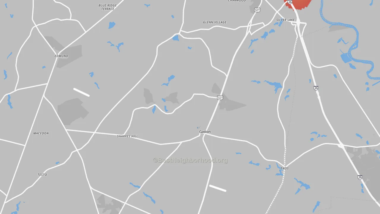 Transit Grade map of Gaston, SC