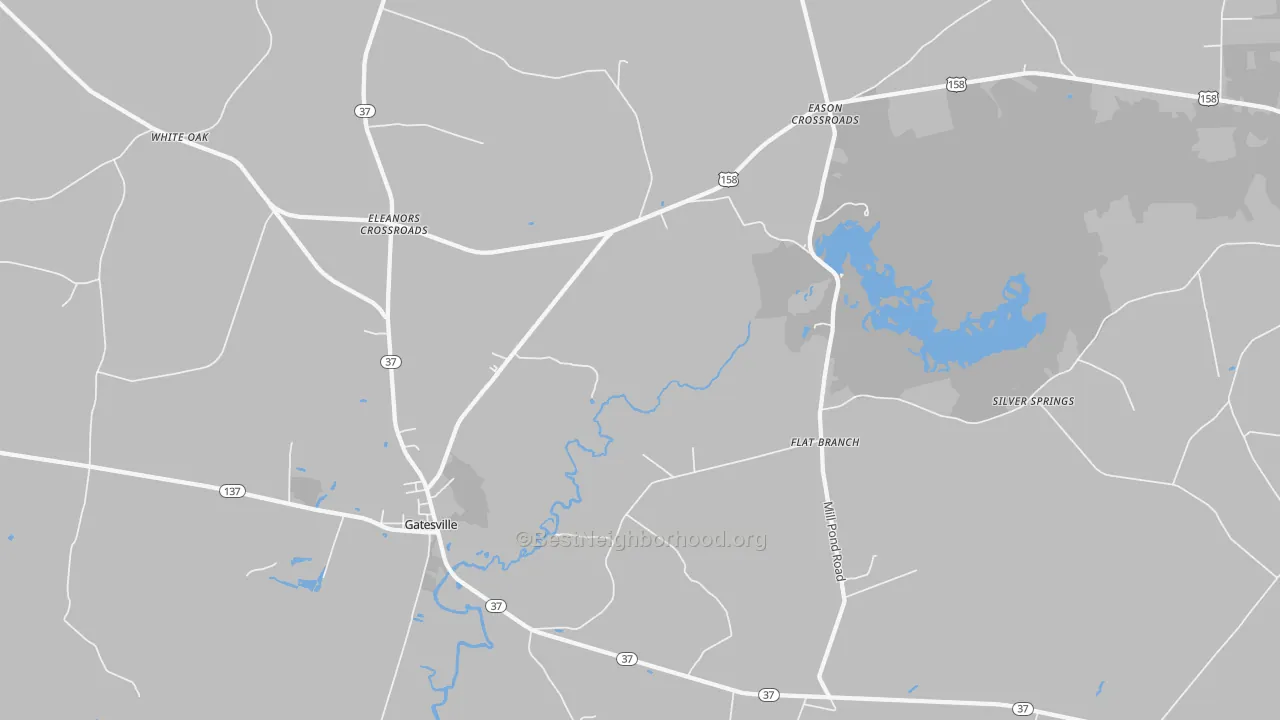 Transit Grade map of Gatesville, NC