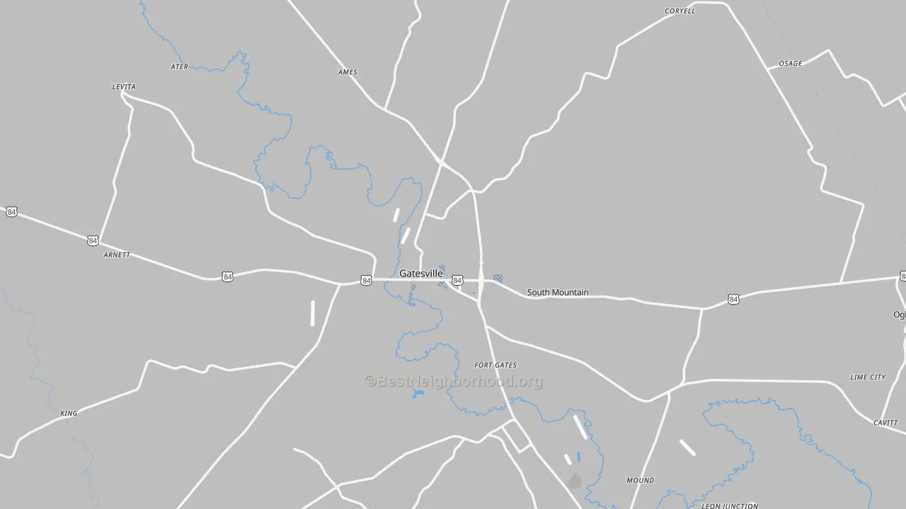 Transit Grade map of Gatesville, TX