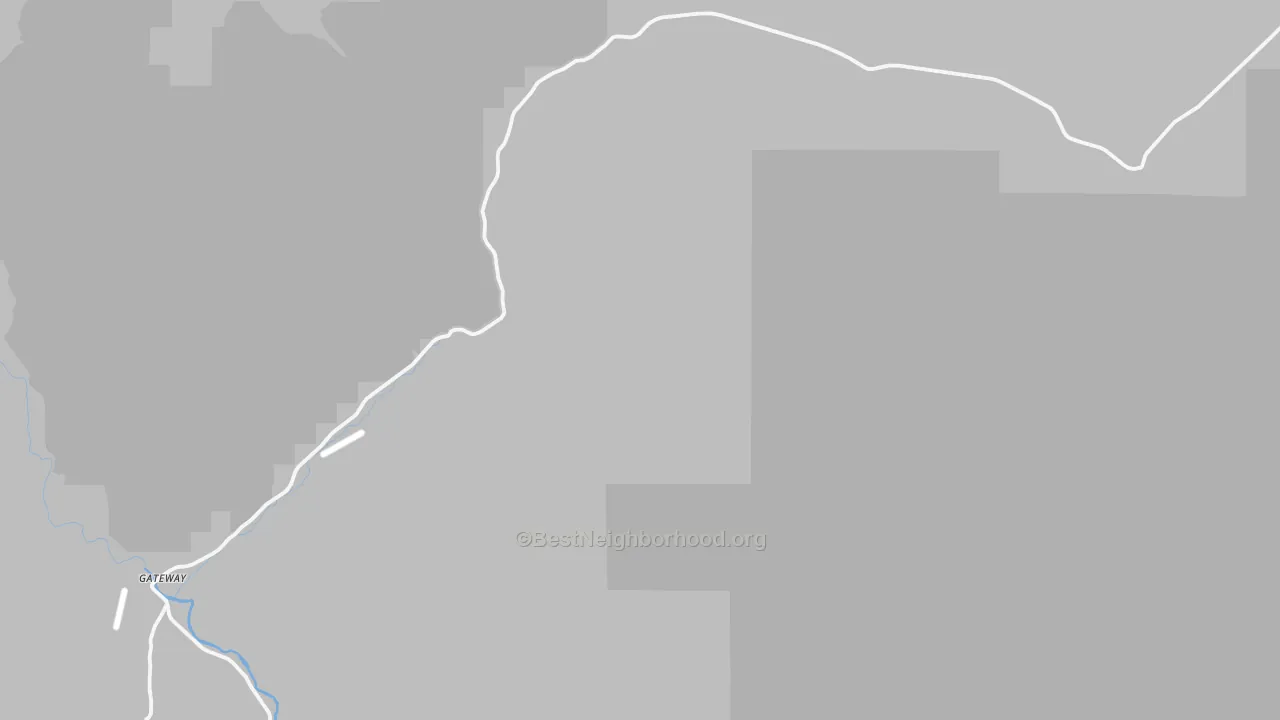 Transit Grade map of Gateway, CO