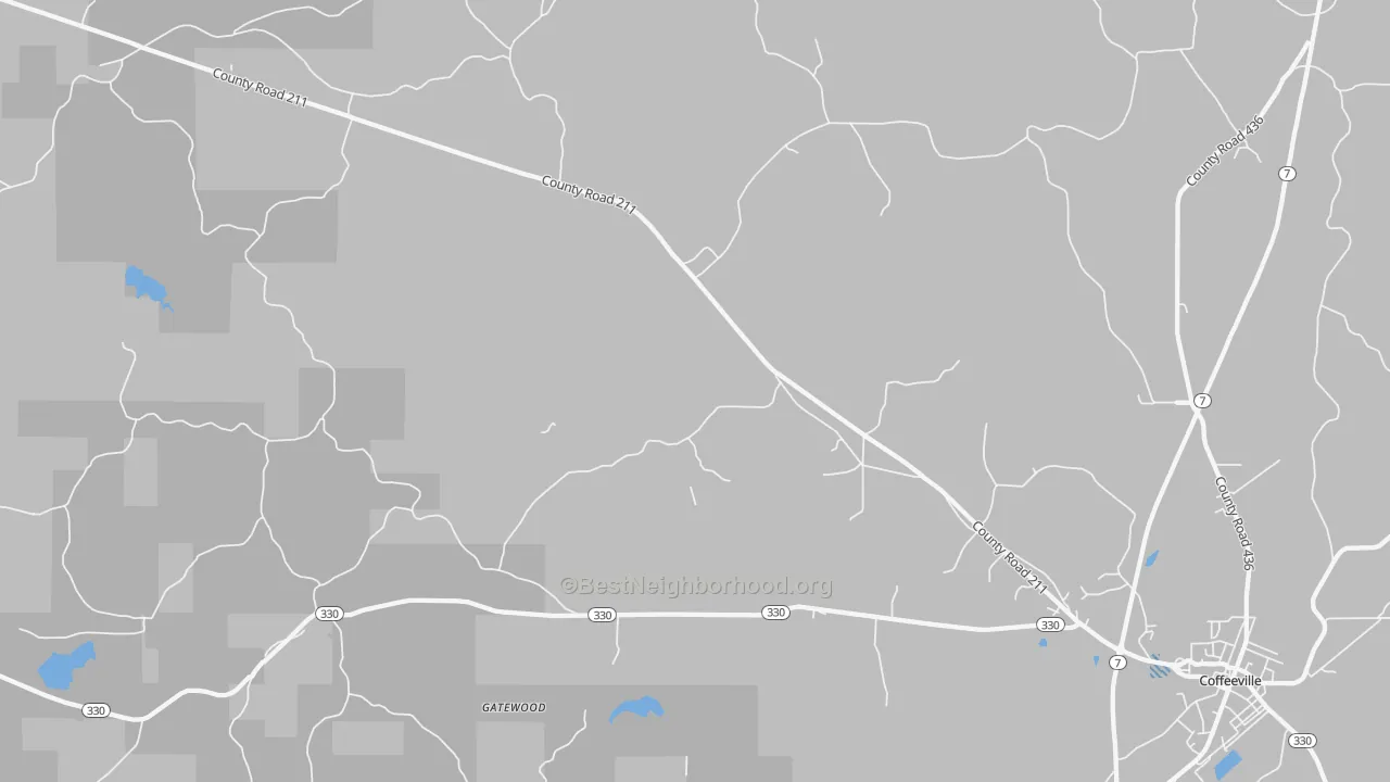 Transit Grade map of Gatewood, MS