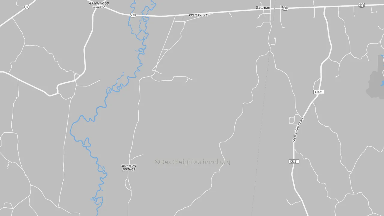 Transit Grade map of Gattman, MS
